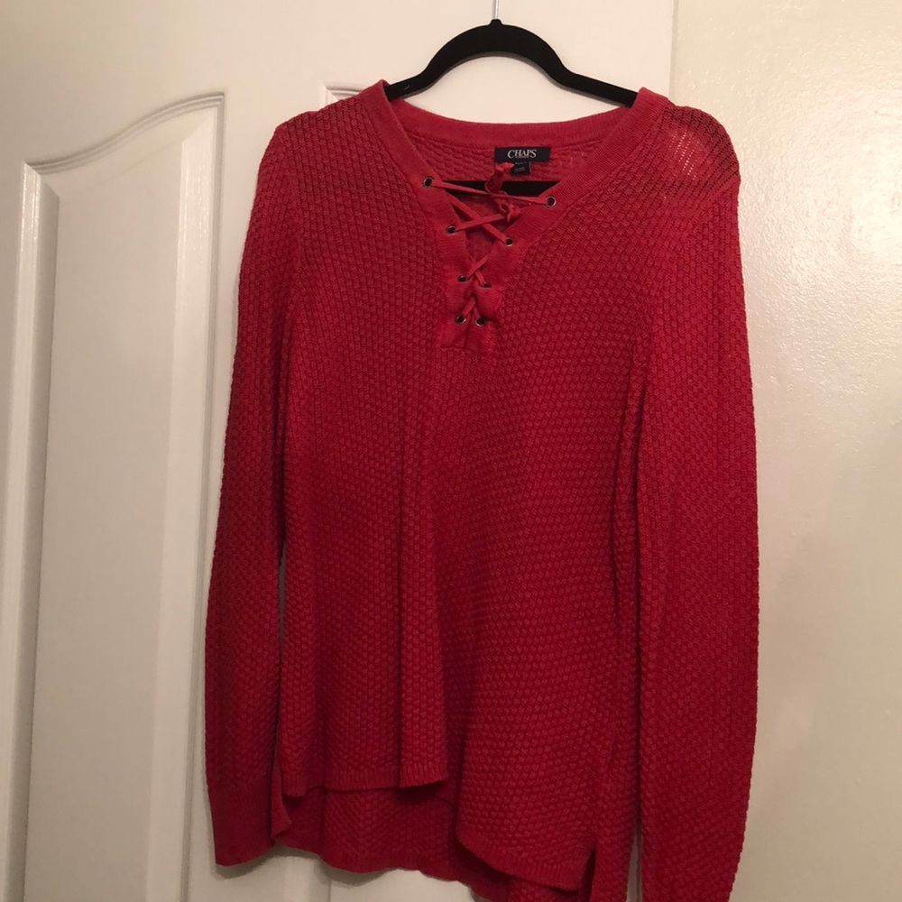 Dark pink chaps sweater size large